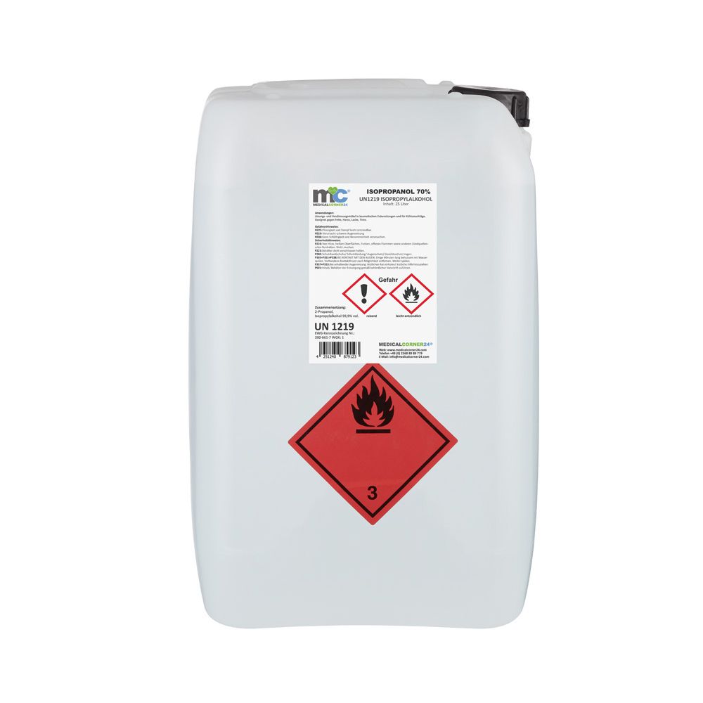 Isopropanol 70% isopropyl alcohol 25 litre canister