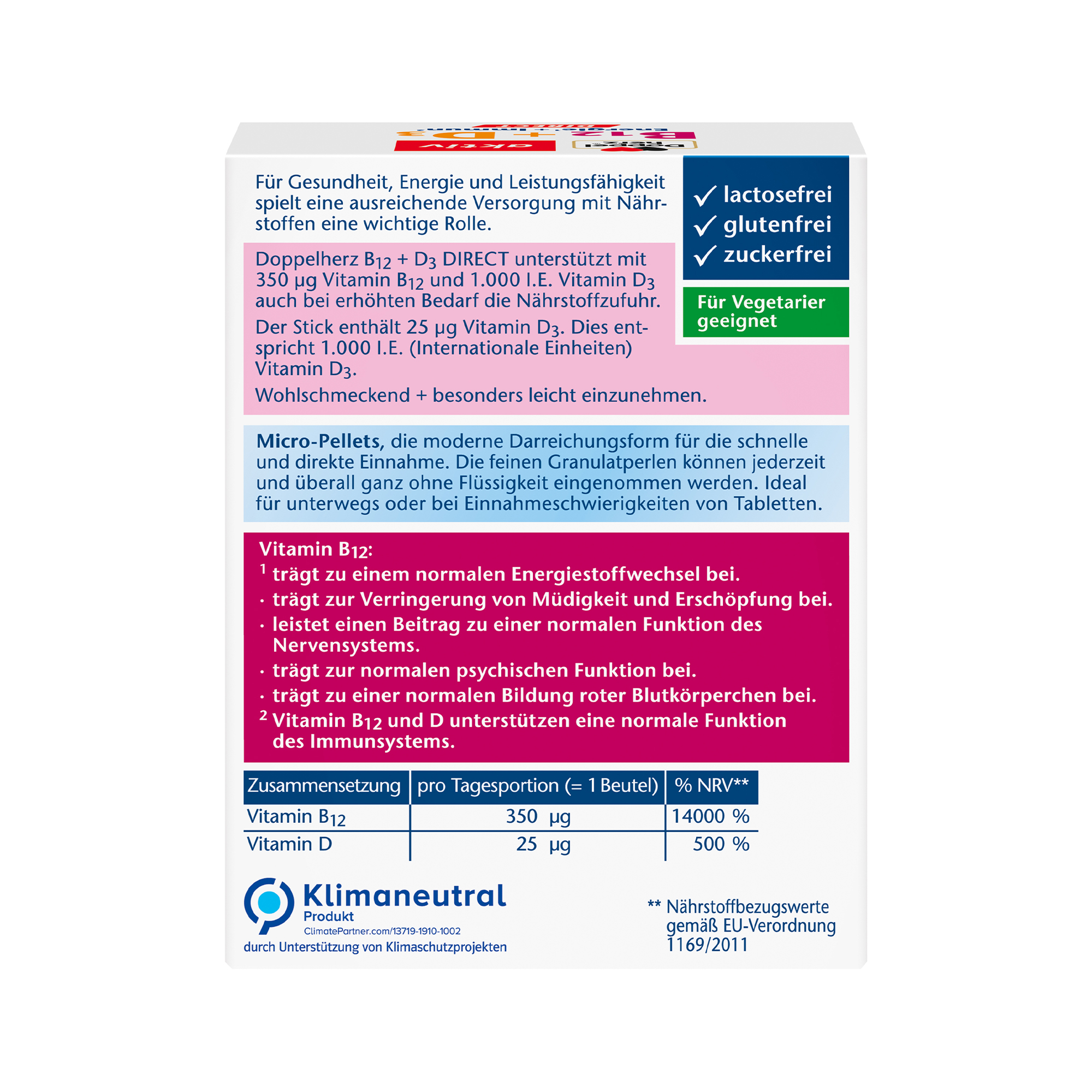 Doppelherz aktiv Vitamin B12, direct, 20 Portions