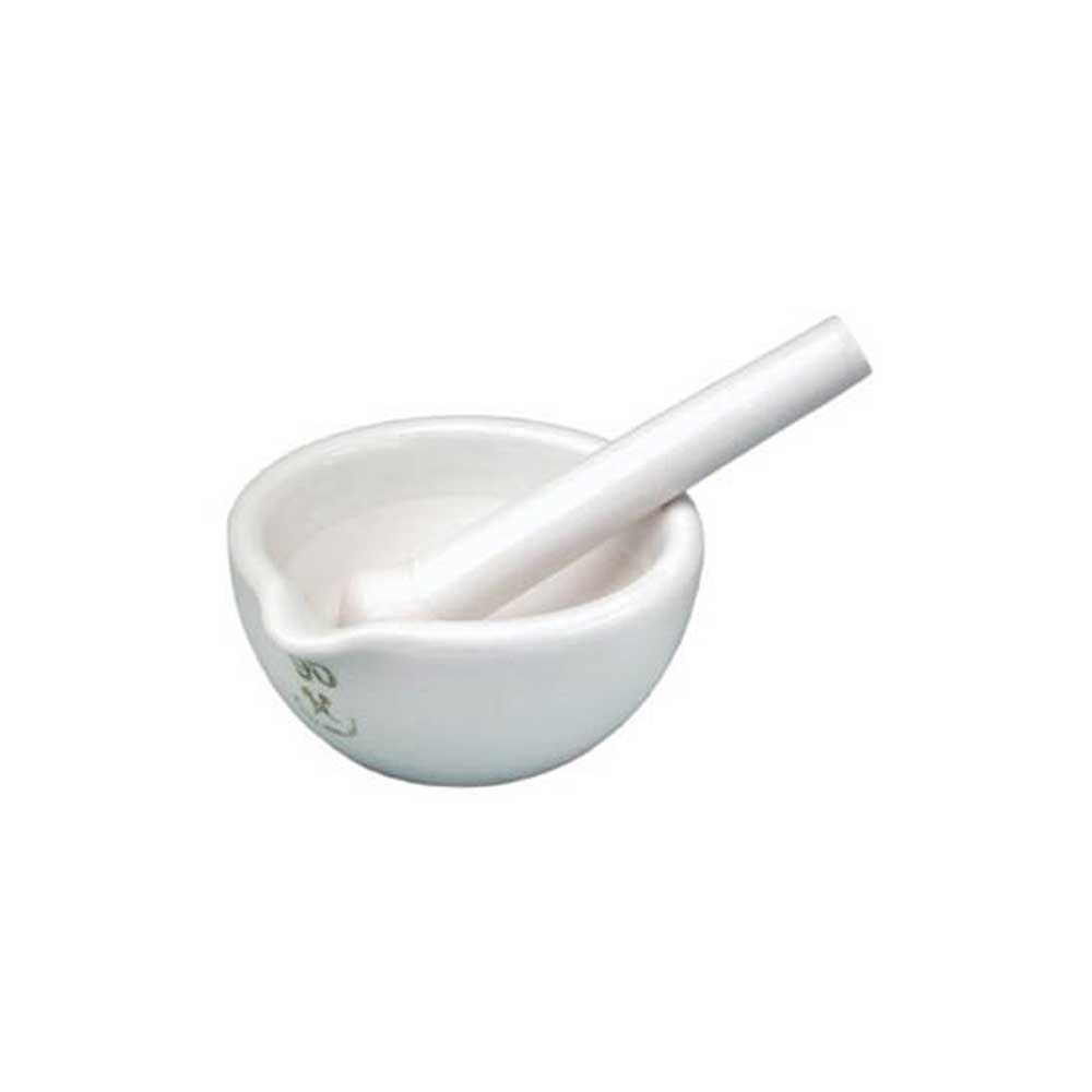 Behrend mortar with pestle, porcelain, white, 120 mm