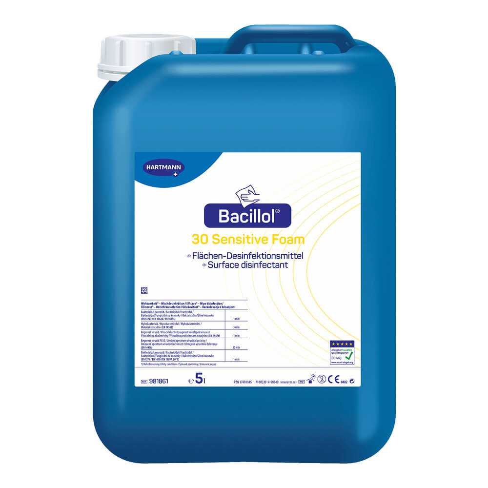 Bacillol® 30 Sensitive Foam surface disinfectant, ready for use, 5 Liter
