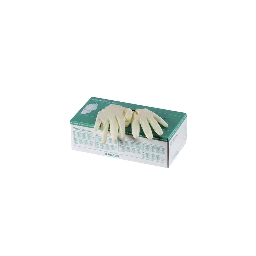 Vasco Powdered Natural Latex Gloves, B. Braun, 100 items
