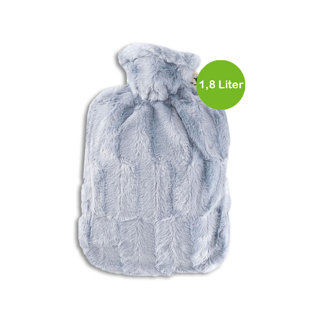 Hugo Frosch Classic Hot Water Bottle 1,8 L, fleece cover, various. Colors