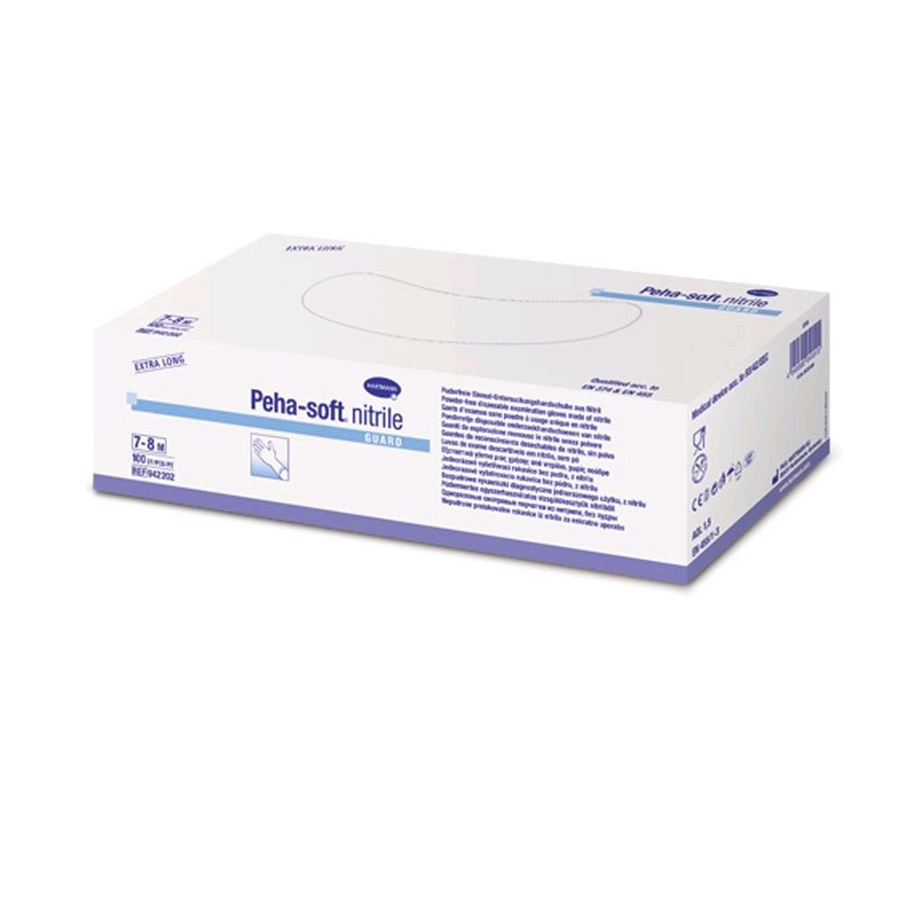 Disposable glove Peha-soft® nitrile guard powderfree, Hartmann, XS-XL