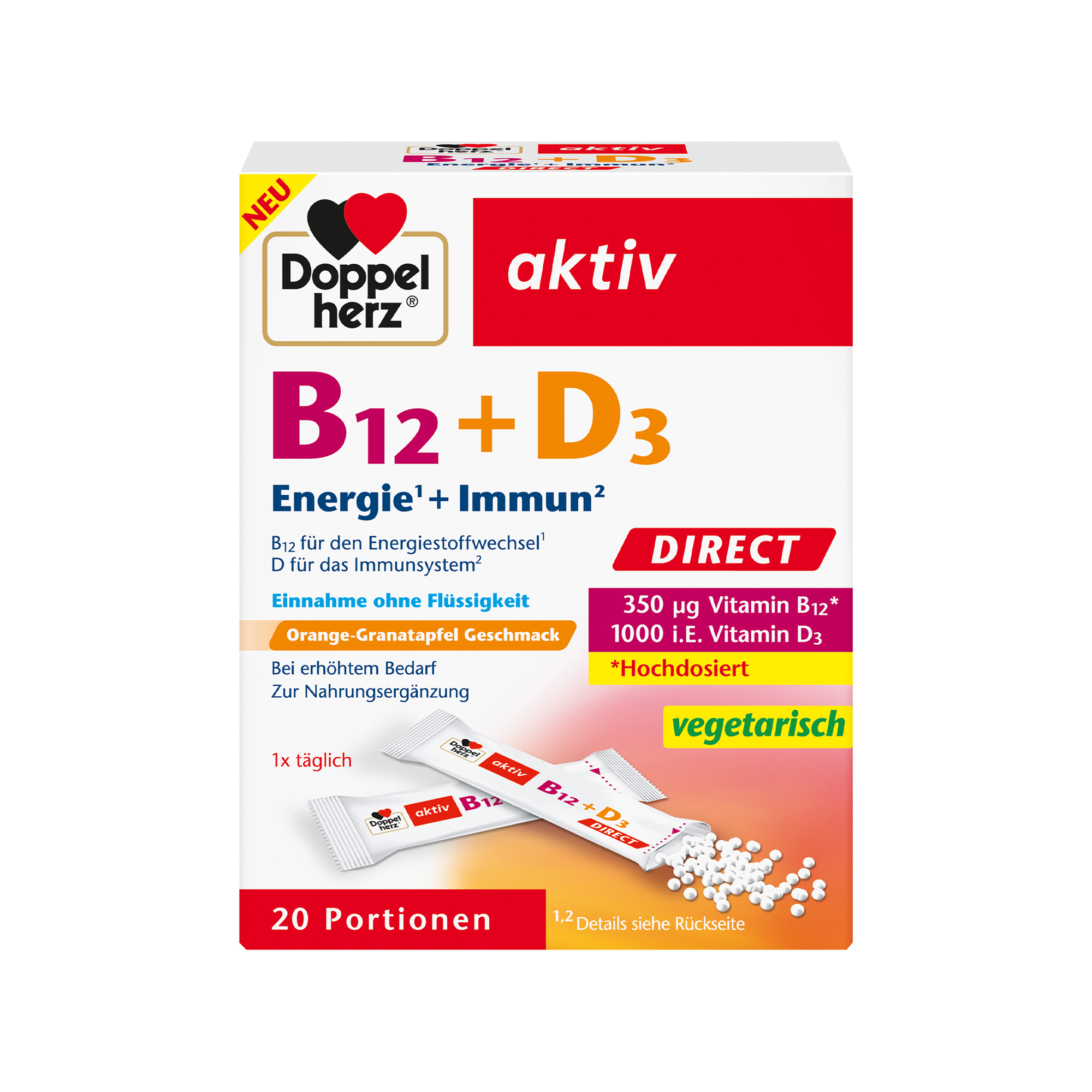 Doppelherz aktiv Vitamin B12, direct, 20 Portions