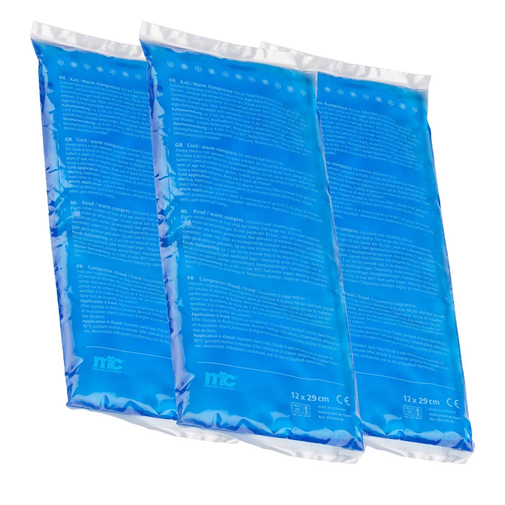 MC24 Hot and Cold Compress, gel, microwave, 12x29 cm, 3 items
