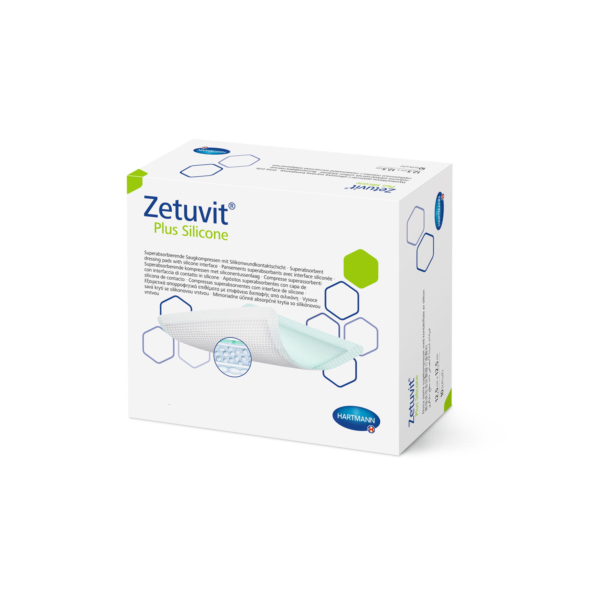 Hartmann Zetuvit® Plus Silicone 8 x 8 cm sterile, individually