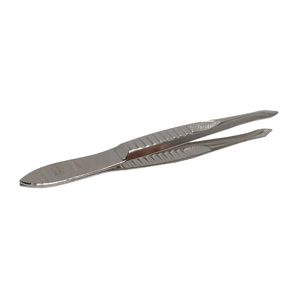 Behrend tweezers, nickel plated 8 cm, pointed tip