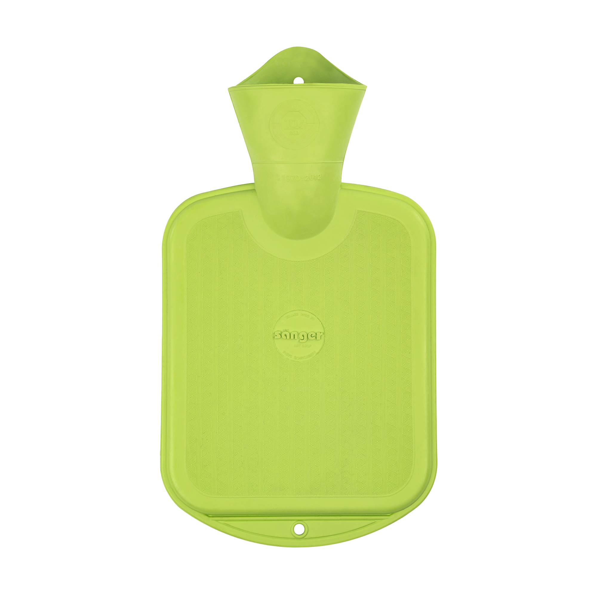 Sänger 0.8 Liter FSC Hot Water Bottle, green on both sides smooth