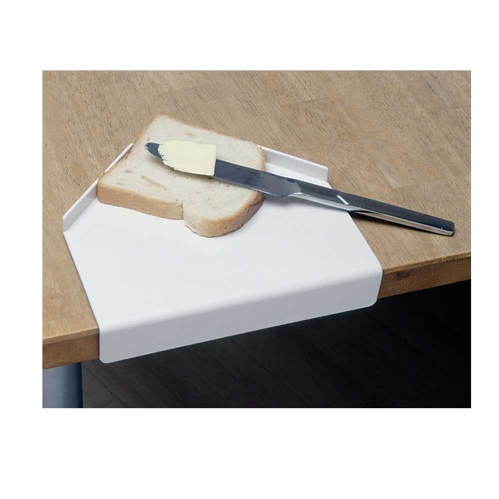 Behrend buttering board, anti-slip knobs, plastic, white