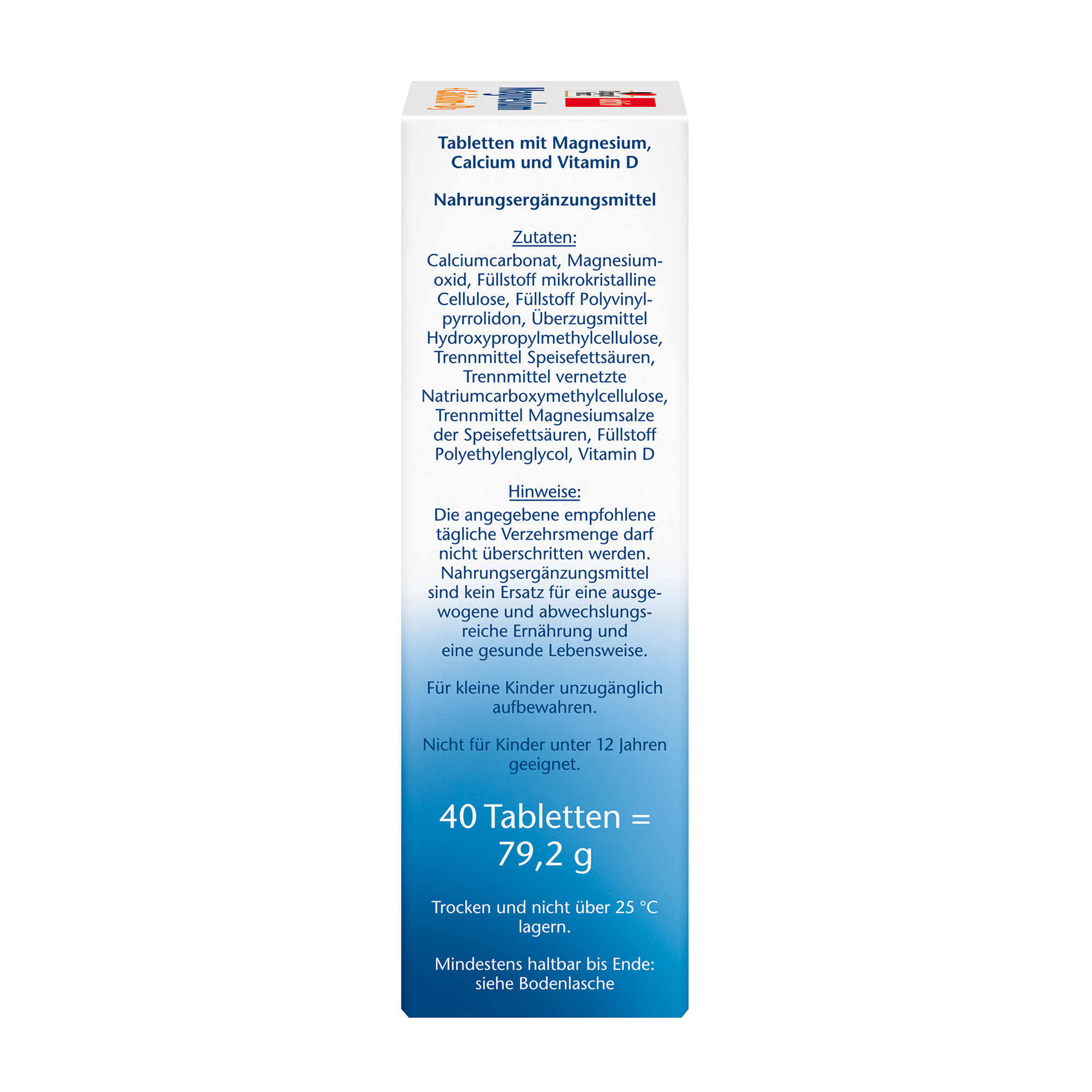 Doppelherz aktiv Magnesium + Calcium + Vitamin D3, 40 Tablets