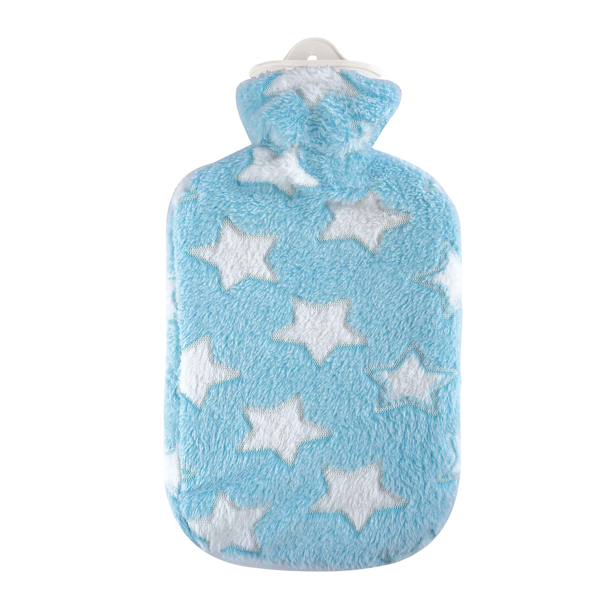 Sänger 2.0 Liter Hot Water Bottle with Plush Cover, "Starry Sky, blue"
