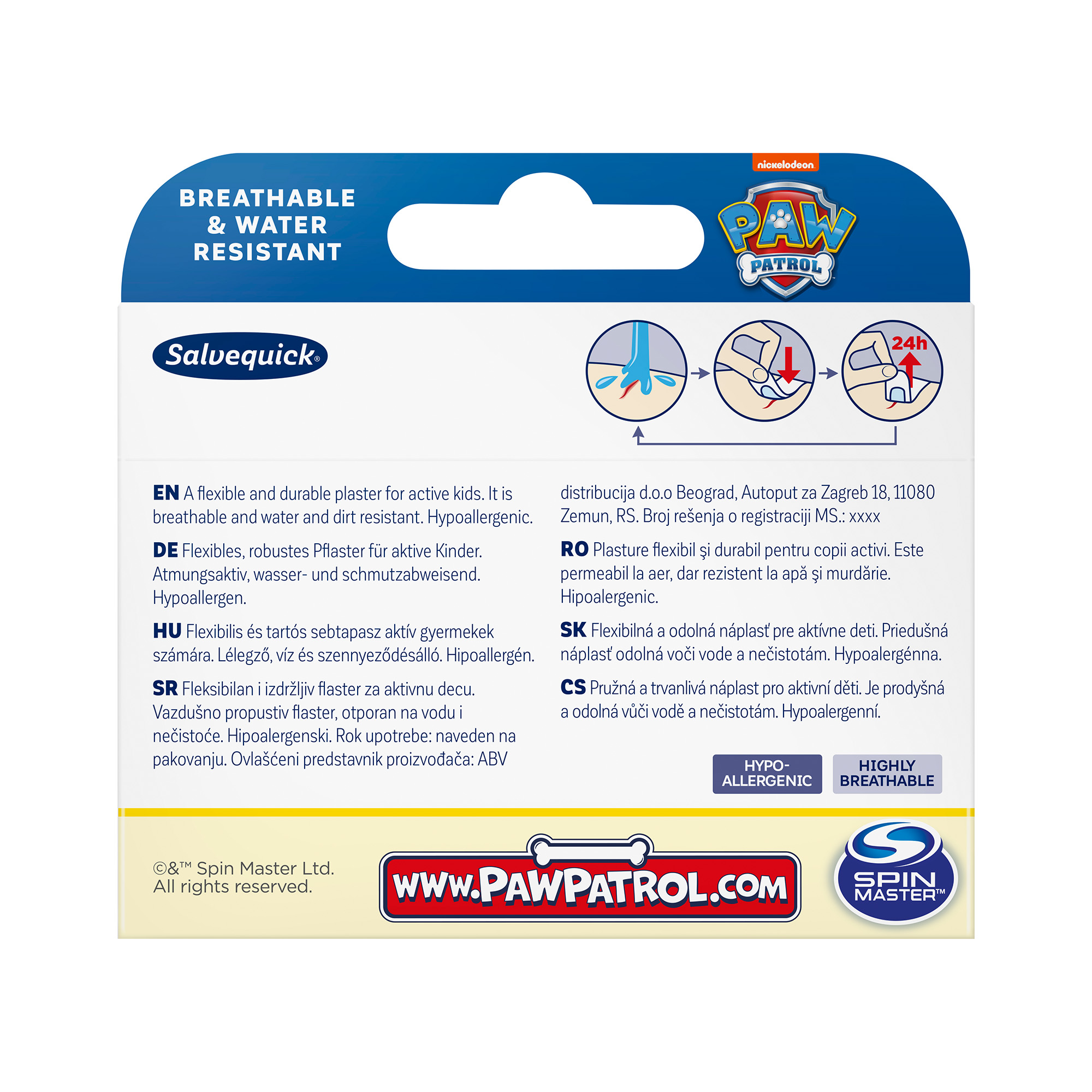 Holthaus Medical Salvequick® Children's Plasters Paw Patrol, 20 pieces