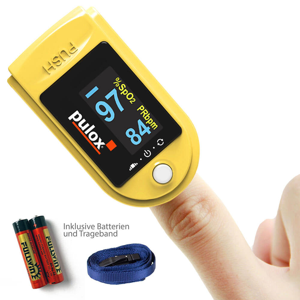 Pulox Finger Pulse Oximeter PO-200, rotatable OLED display, various colors