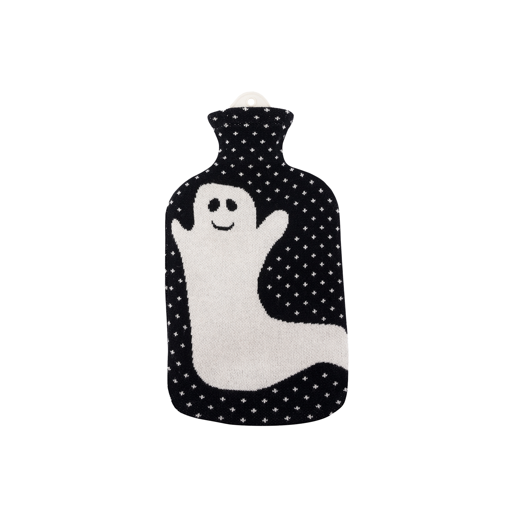 Sänger 2.0 Liter Hot Water Bottle with Cotton Knit Cover "Spooky Ghost"