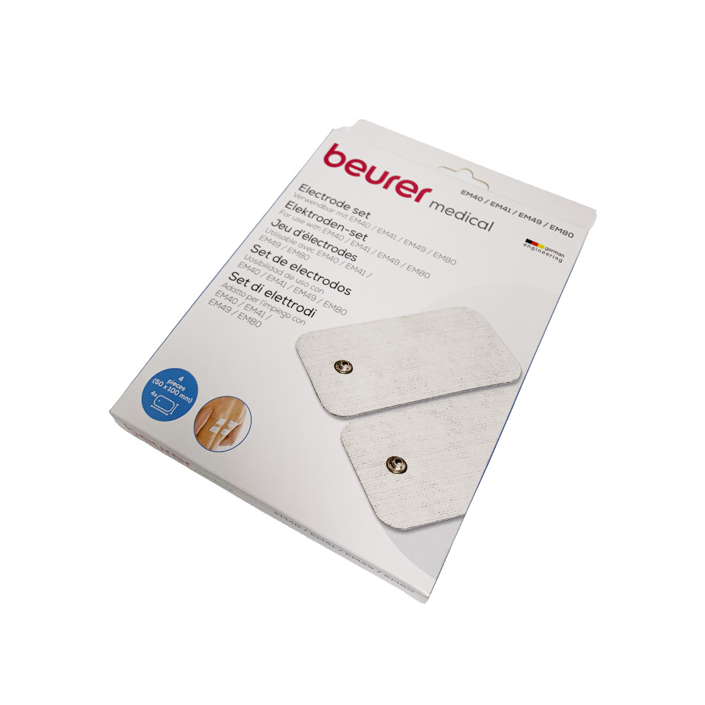 Beurer electrodes 50x100 mm, electrostimulation device EM 41/49/80/95, 4 items