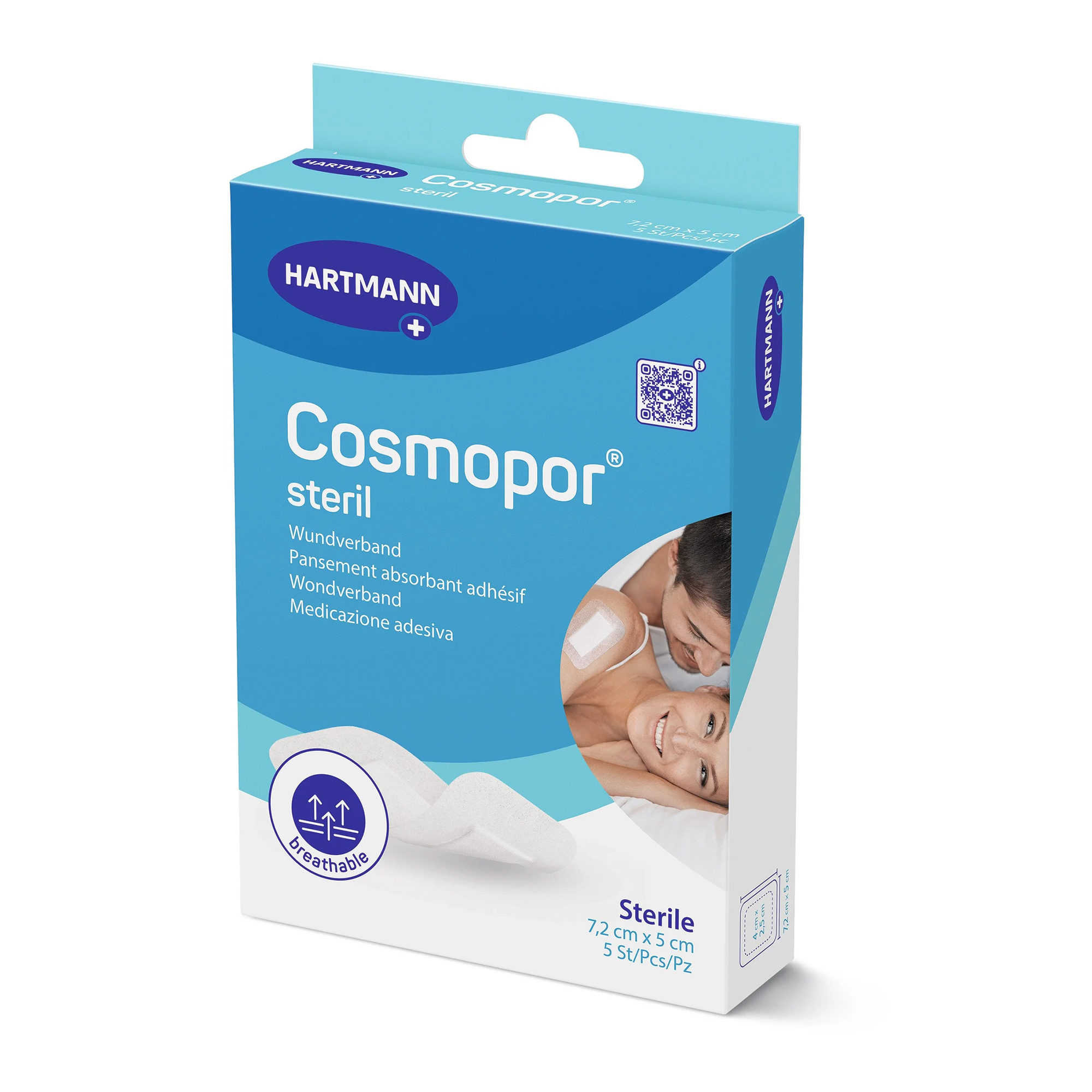 Hartmann Cosmopor® Sterile Wound Dressing 7.2 x 5 cm, 25 pieces