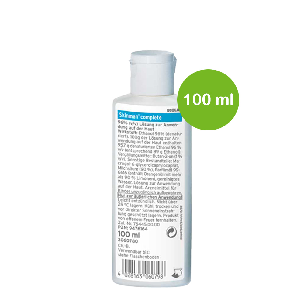 Ecolab Hand Disinfection Skinman Complete pure, 100 ml