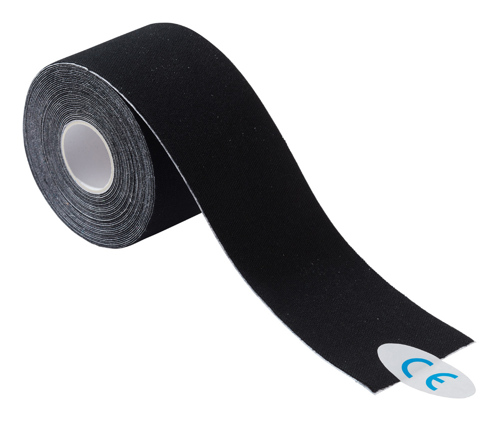 Power Kinesiology Tape, 5 cm x 5 m, 1 roll, black