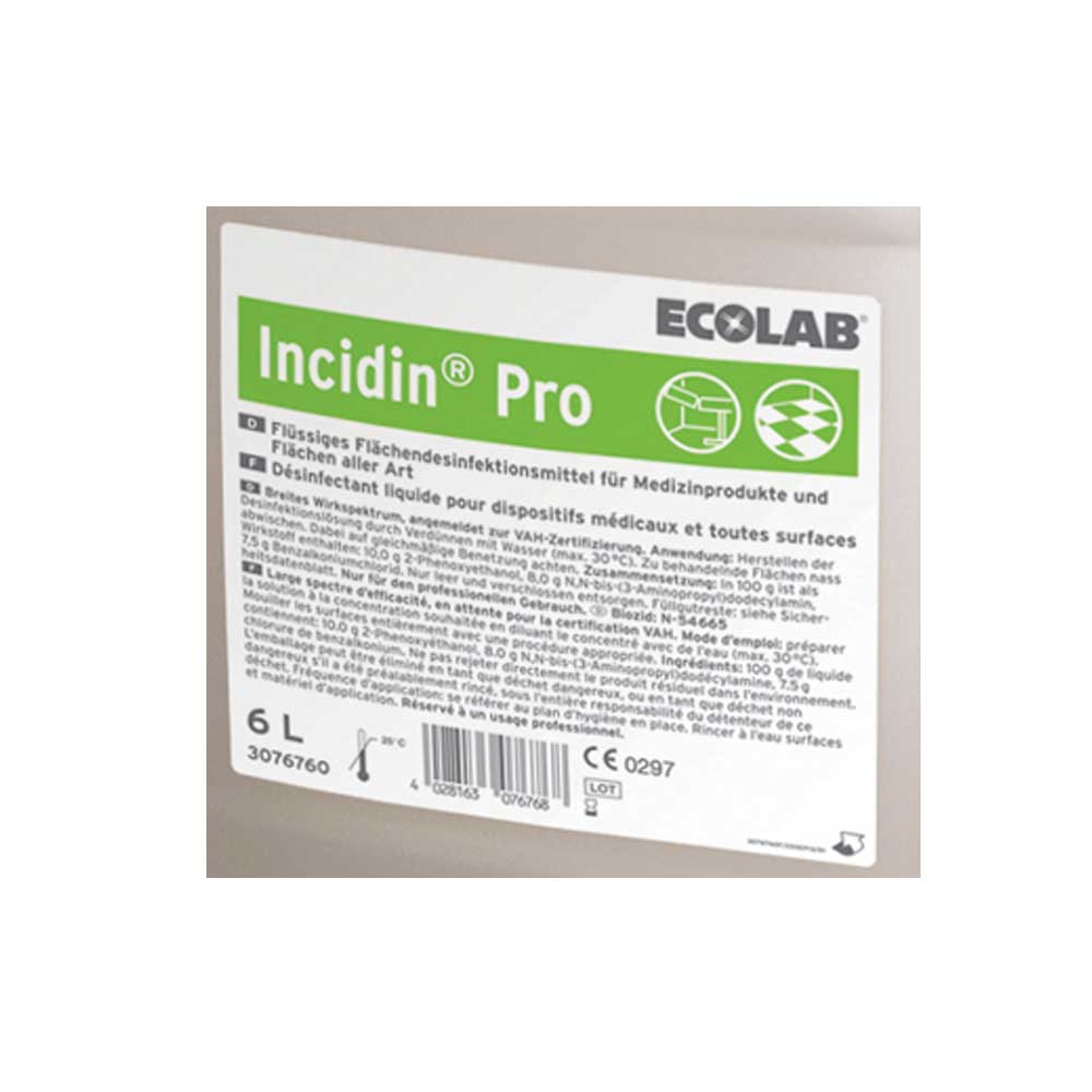 Ecolab Surface Disinfectant Incidin Pro, 6 liter