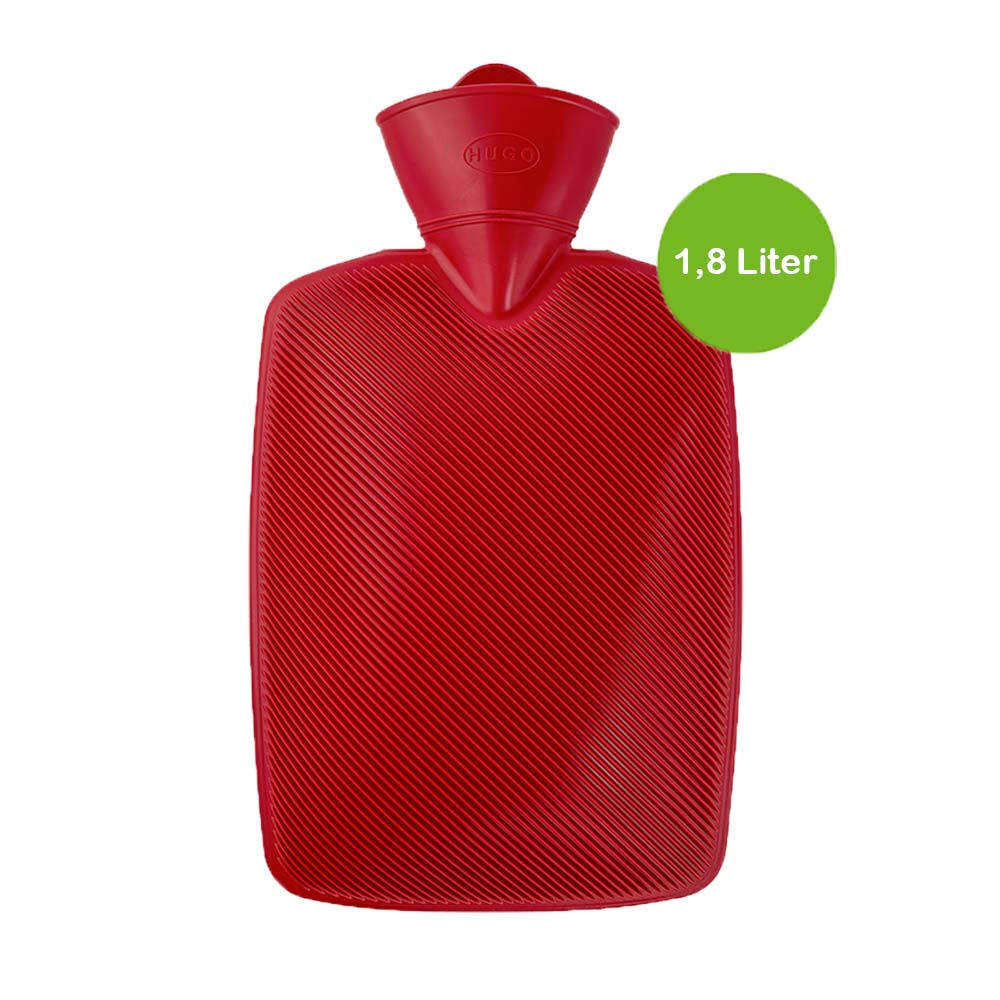 Hugo Frosch Classic Hot Water Bottle 1,8 L, half lamella, different. Colors