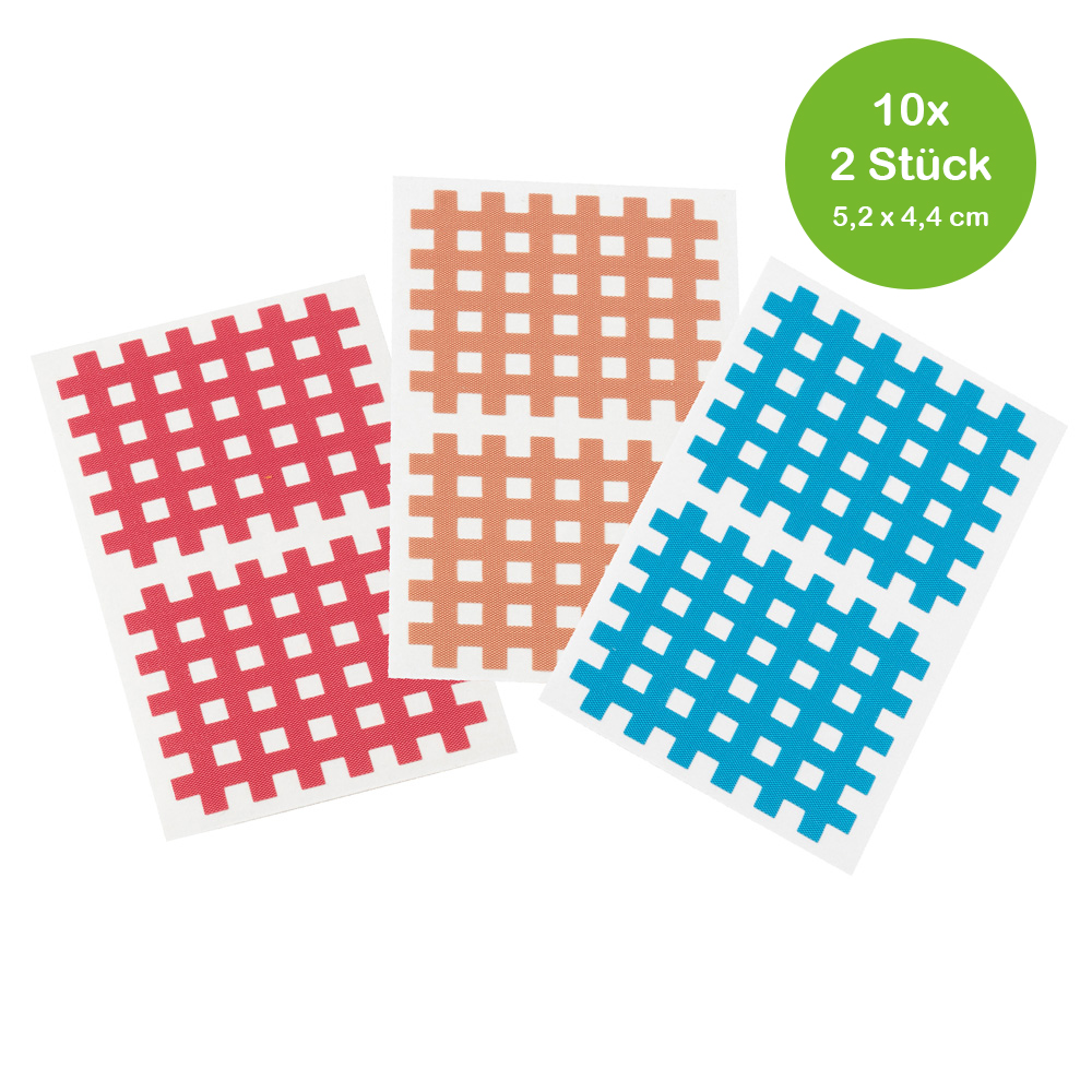 Cross Tape, 5,2 x 4,4 cm, 10 sheets with 2 patches