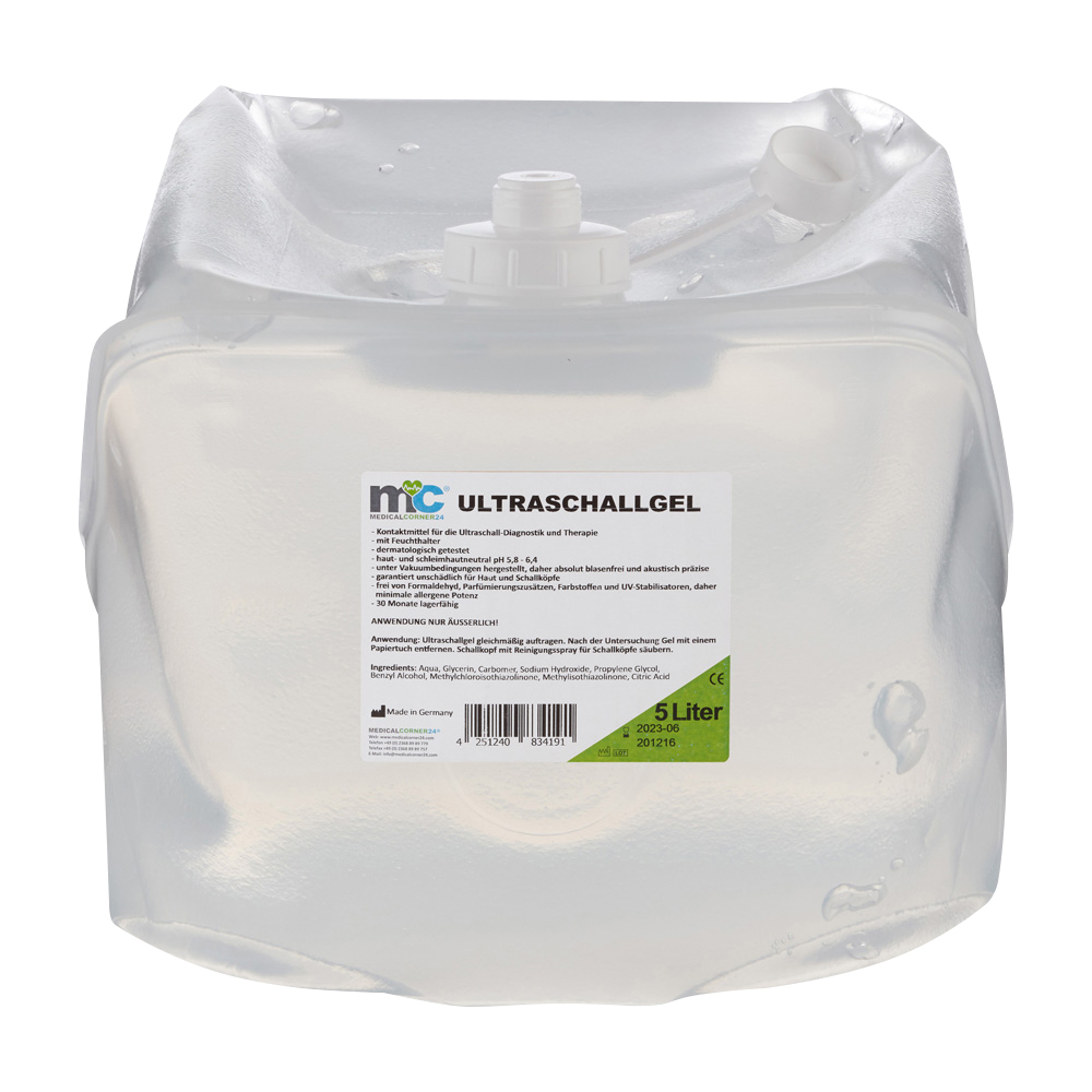 Ultrasound Gel, Sonography Gel, Transmission Gel, 5 litre cubitainer