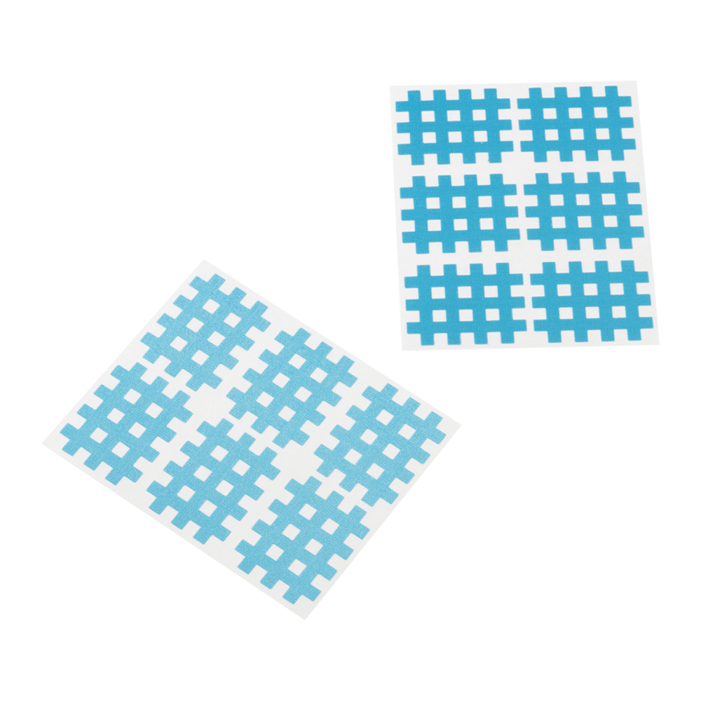 Cross Tape, Cross Patch, Grid Tape, 18 sheets, 3 sizes, Blue