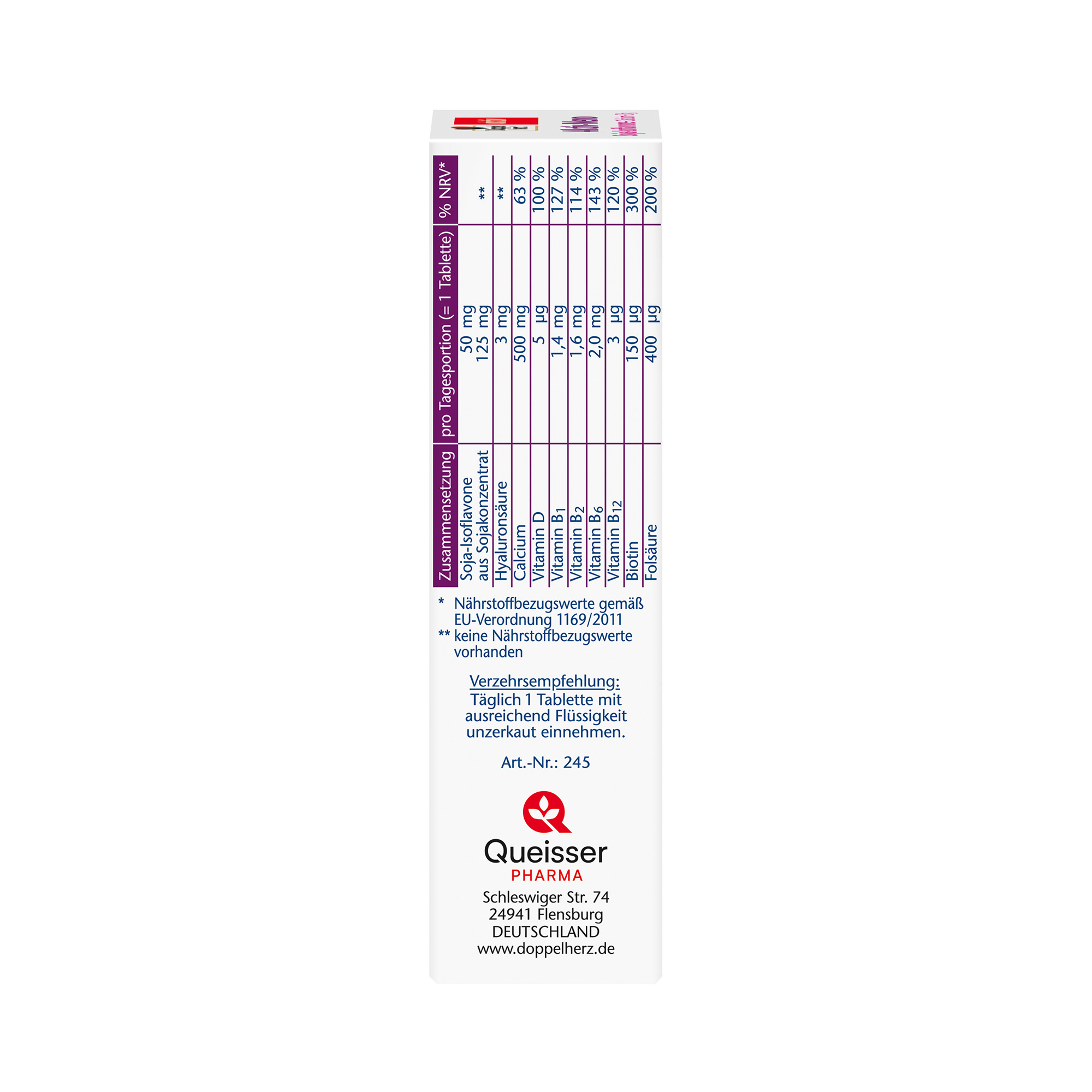 Doppelherz Aktiv-Meno Soy Isoflavones, 30 Tablets