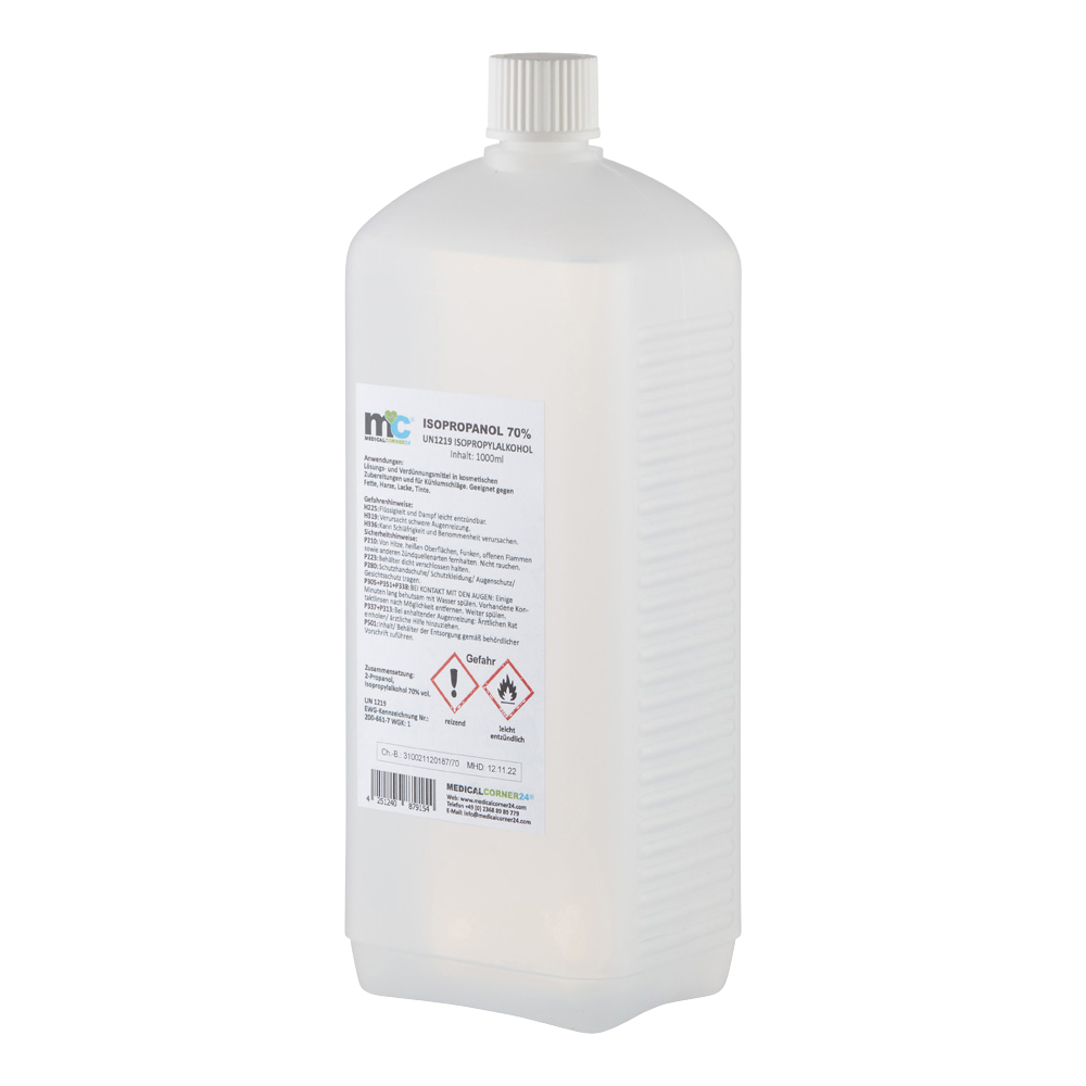 Isopropanol 70% isopropyl alcohol, 1 litre bottle