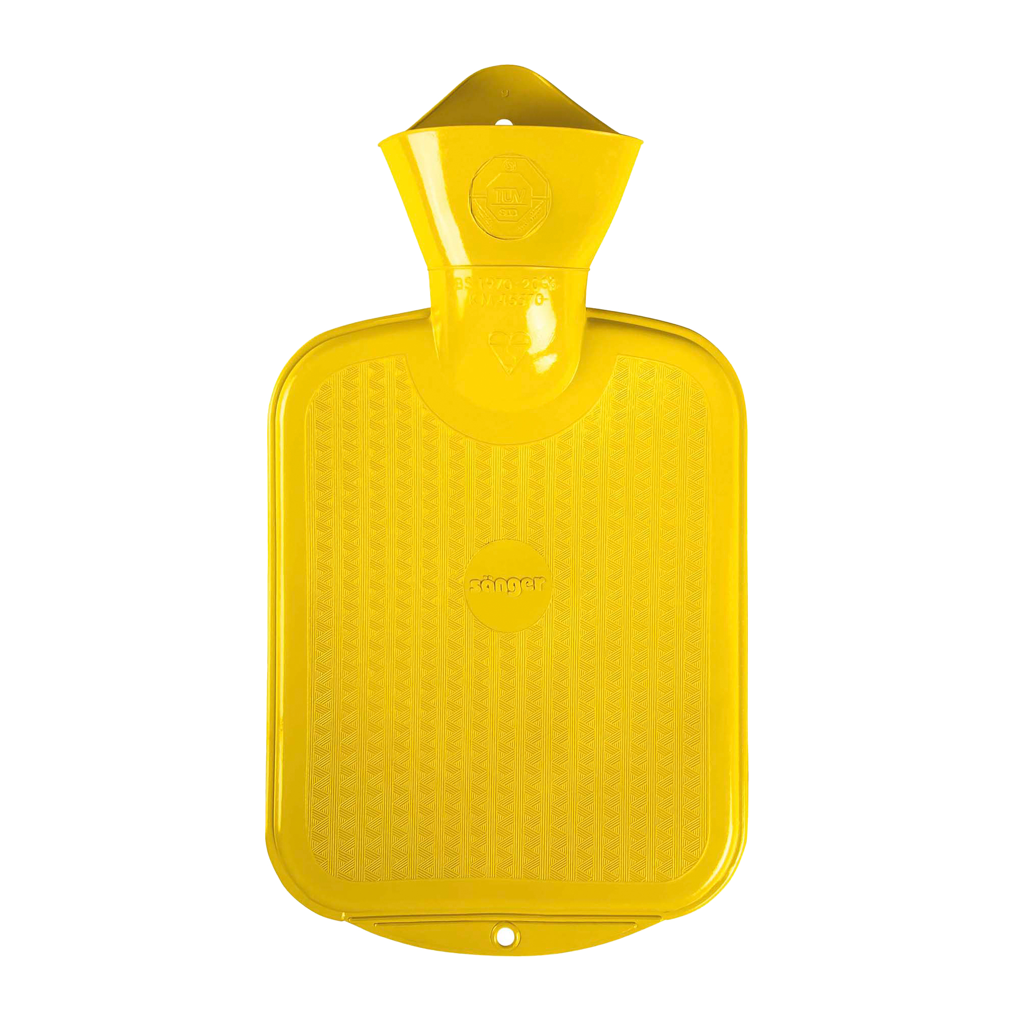 Sänger 0.8 Liter FSC Hot Water Bottle, yellow on both sides smooth