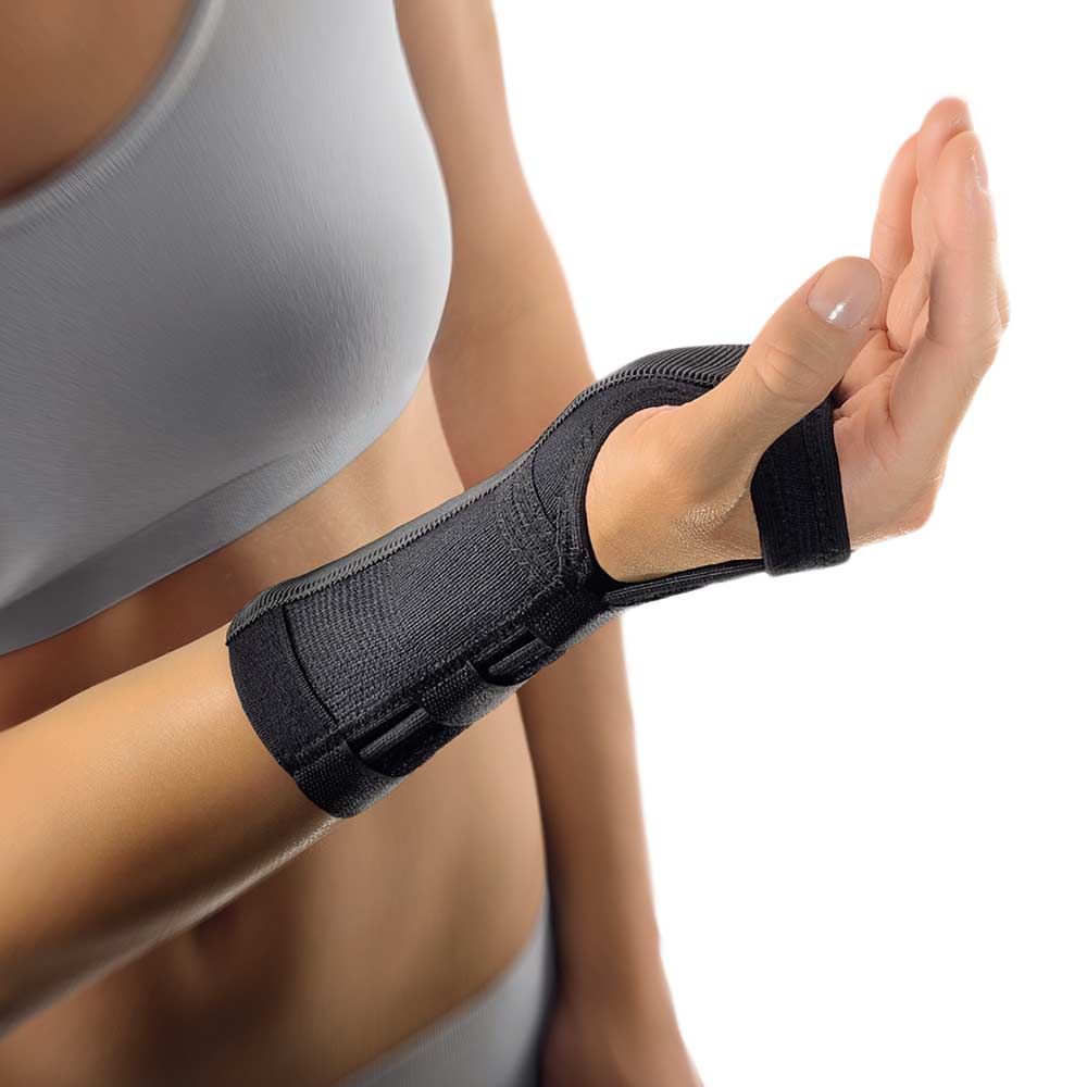 Bort Wrist Support with Aluminium Splint, M, black, right