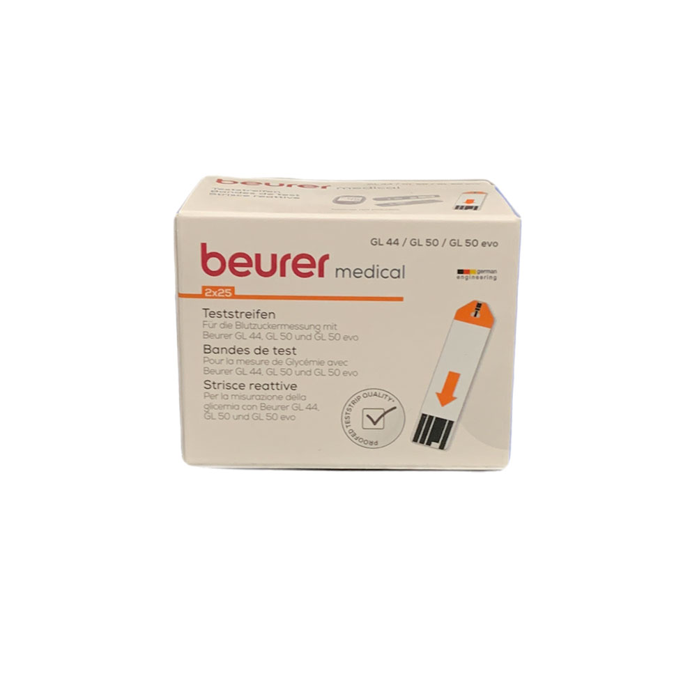 Blood Sugar Test Stripes for GL 44 and GL 50 by Beurer, 50 items