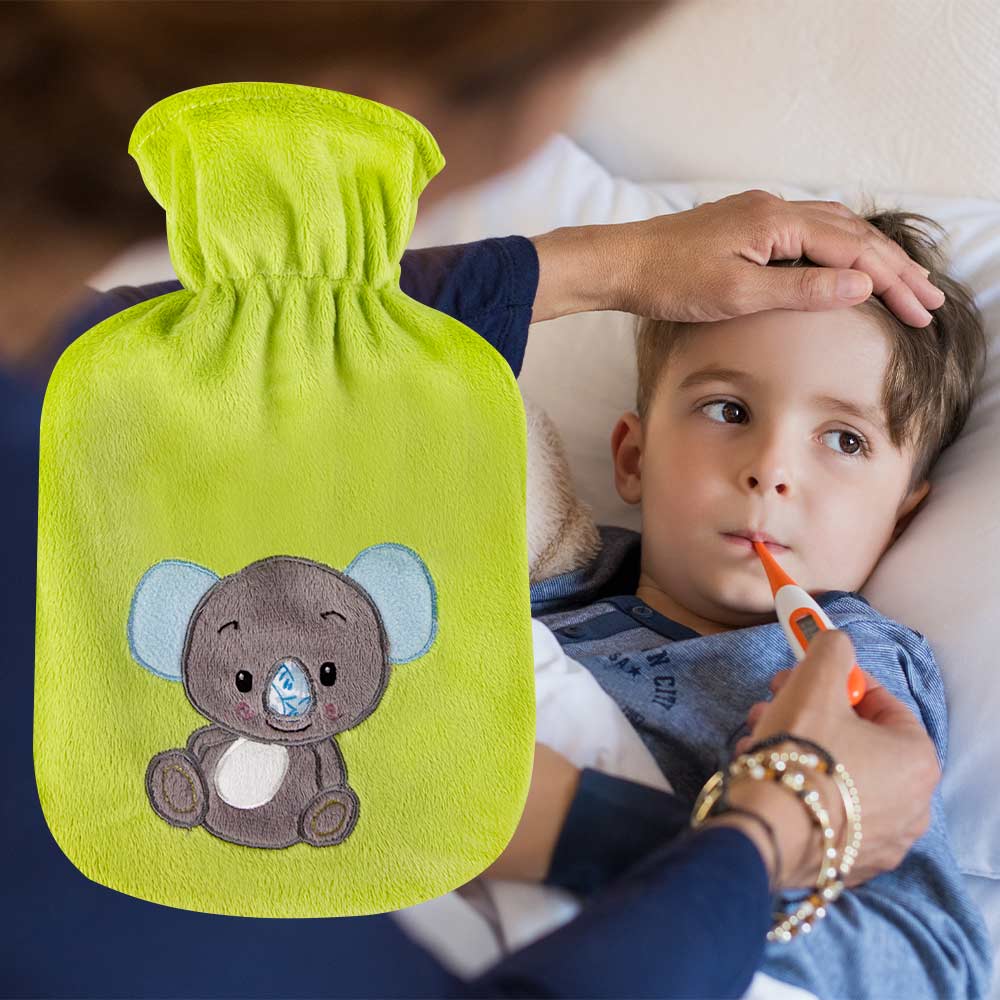Hot water bottle "Koala Chloe", with velour cover