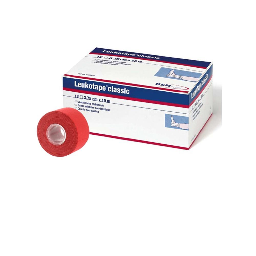 BSN medical Leukotape classic, Tape bandage 3.75cm x 10m, 5 rolls red