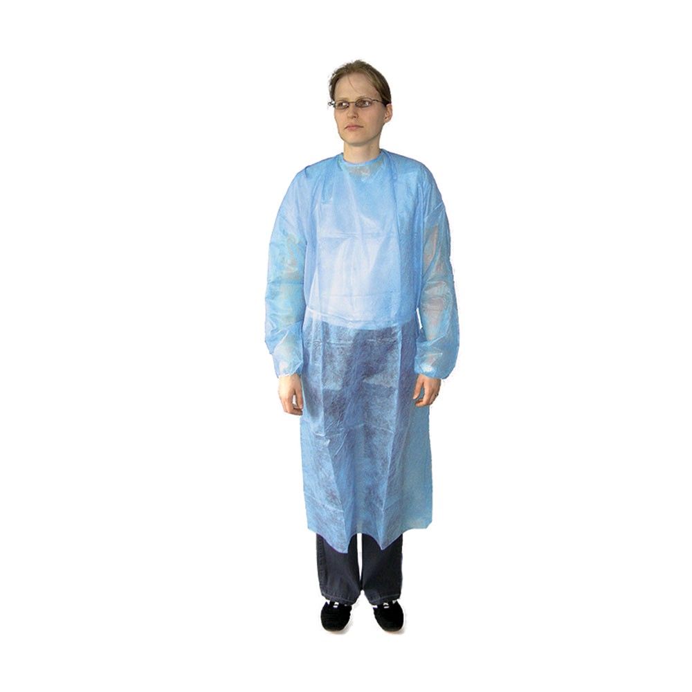 Ratiomed Visitor coat, care/hygiene, binding tapes, XL blue, 10 pcs