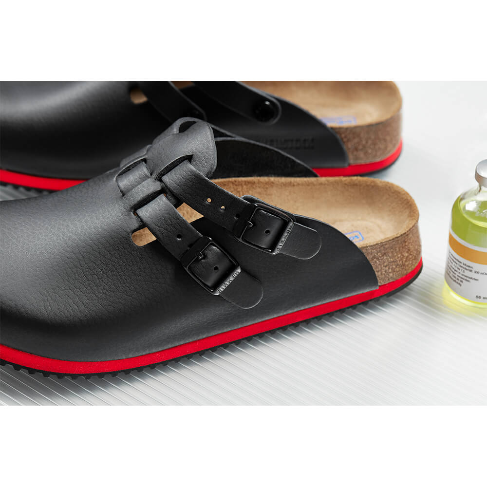 Kay SL super outsole, Softbed, Birkenstock, black-red, Normal Size 39