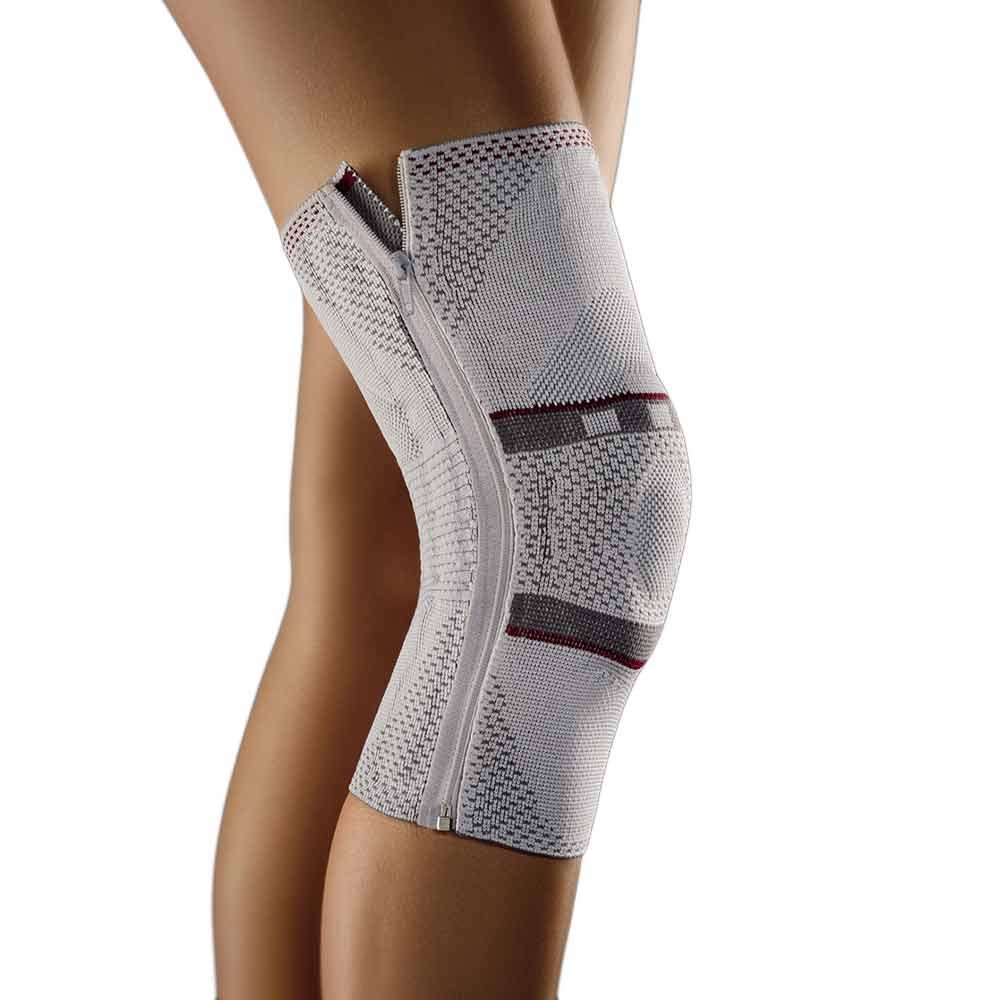 Bort GenuZip Knee Support, Silver, Left, S