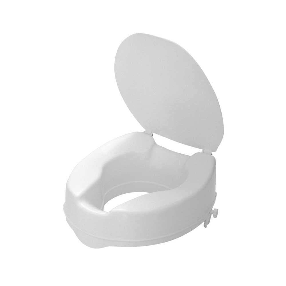 Behrend raised toilet seat, 10 cm, up to 120kg, with/without cover
