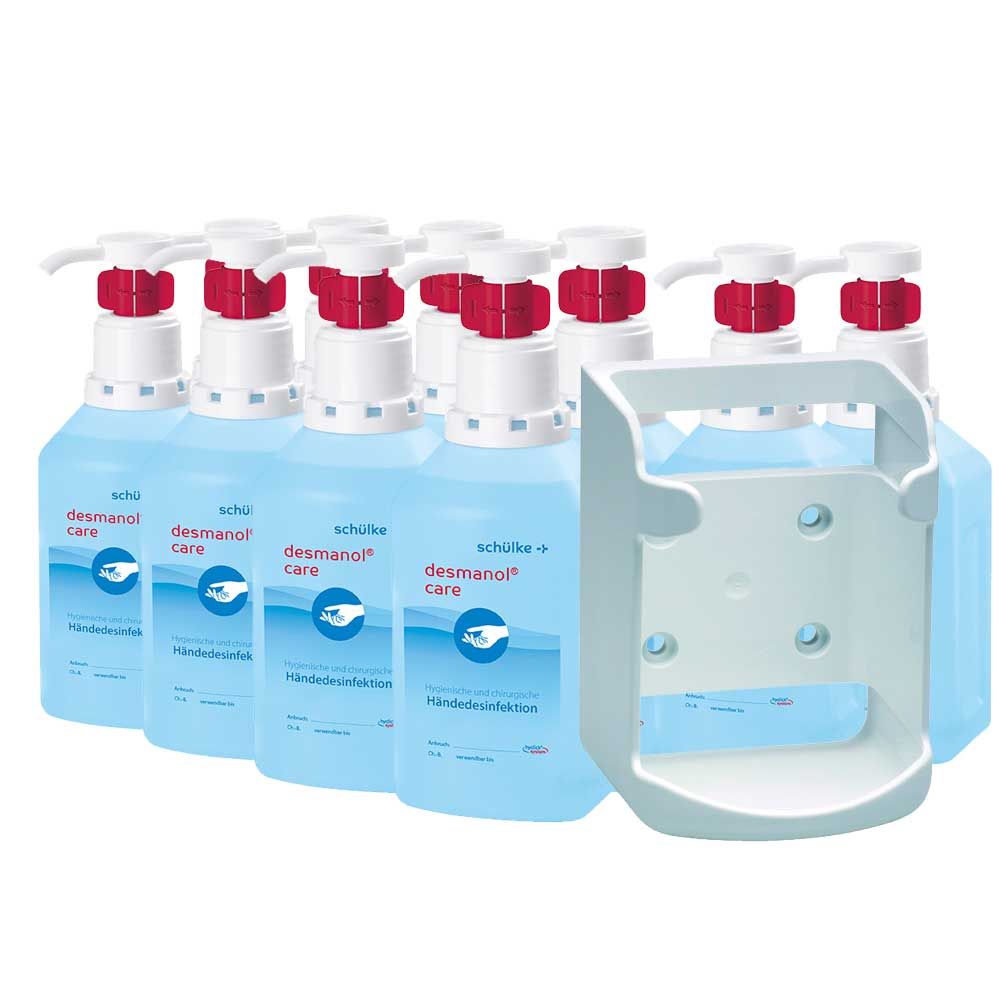 Schülke 10x1000ml desmanol® care hyclick® with wall mount