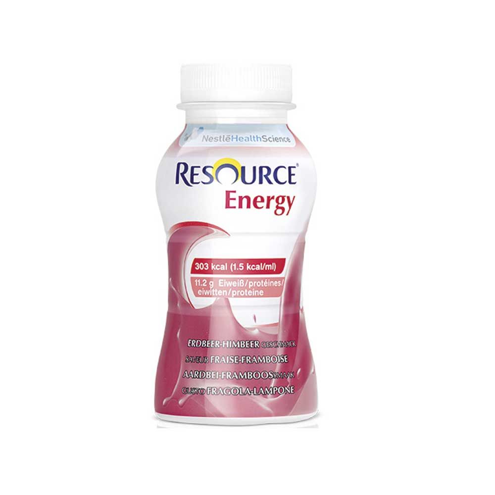 Nestle Resource® Energy Drink, 4x200ml, strawberry-raspberry