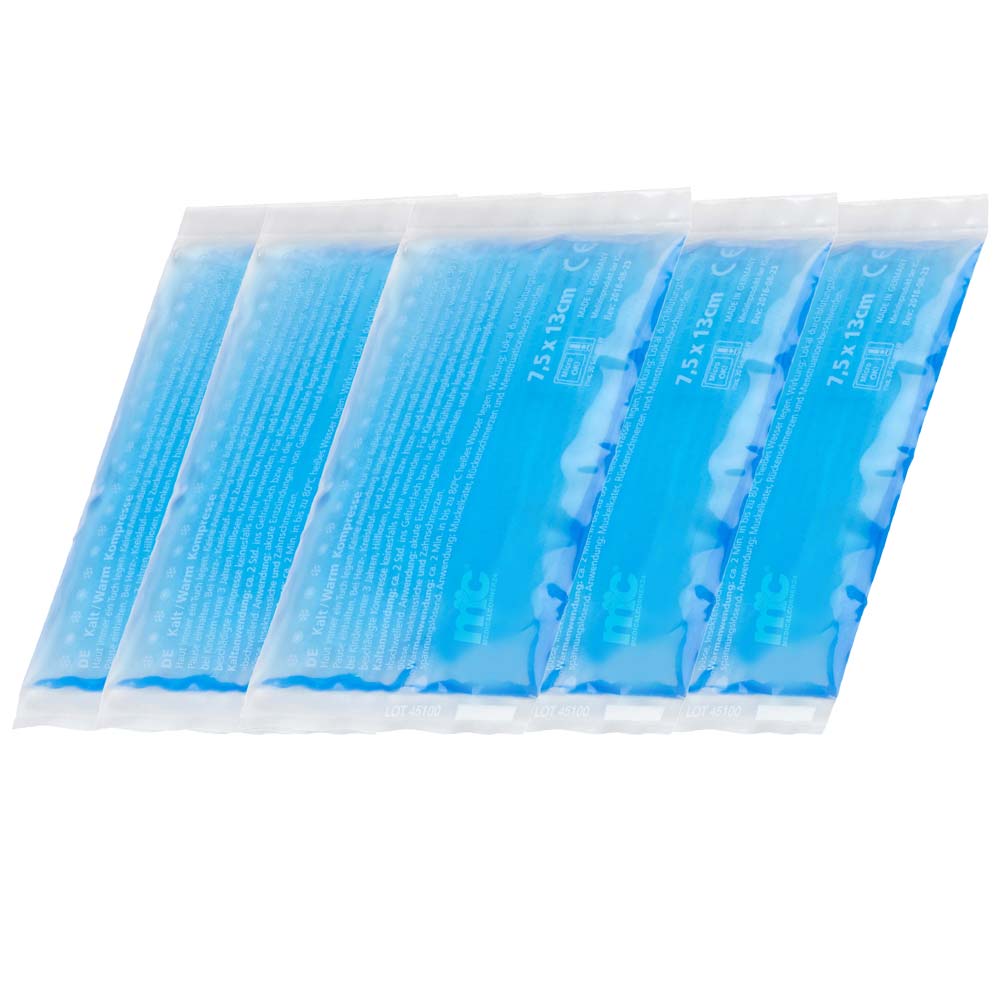 Hot and Cold Compresses, 8 x 13 cm, 5 items, individually wrapped