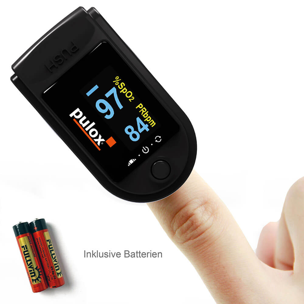 Pulox Finger Pulse Oximeter PO-200 Solo, rotatable OLED display, various colors