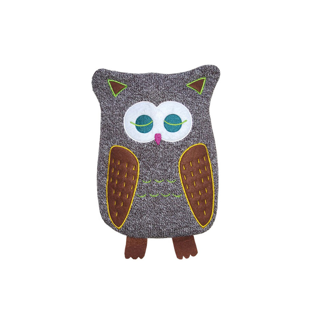 Hugo Frosch eco hot water bottle 0.8 L, knitted cover owl