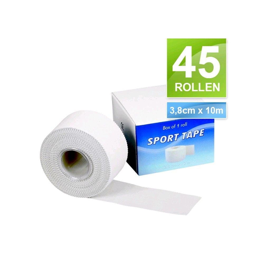 MSP Sports Tape, individually wrapped, 3,8 cm x 10 m, 45 rolls, white