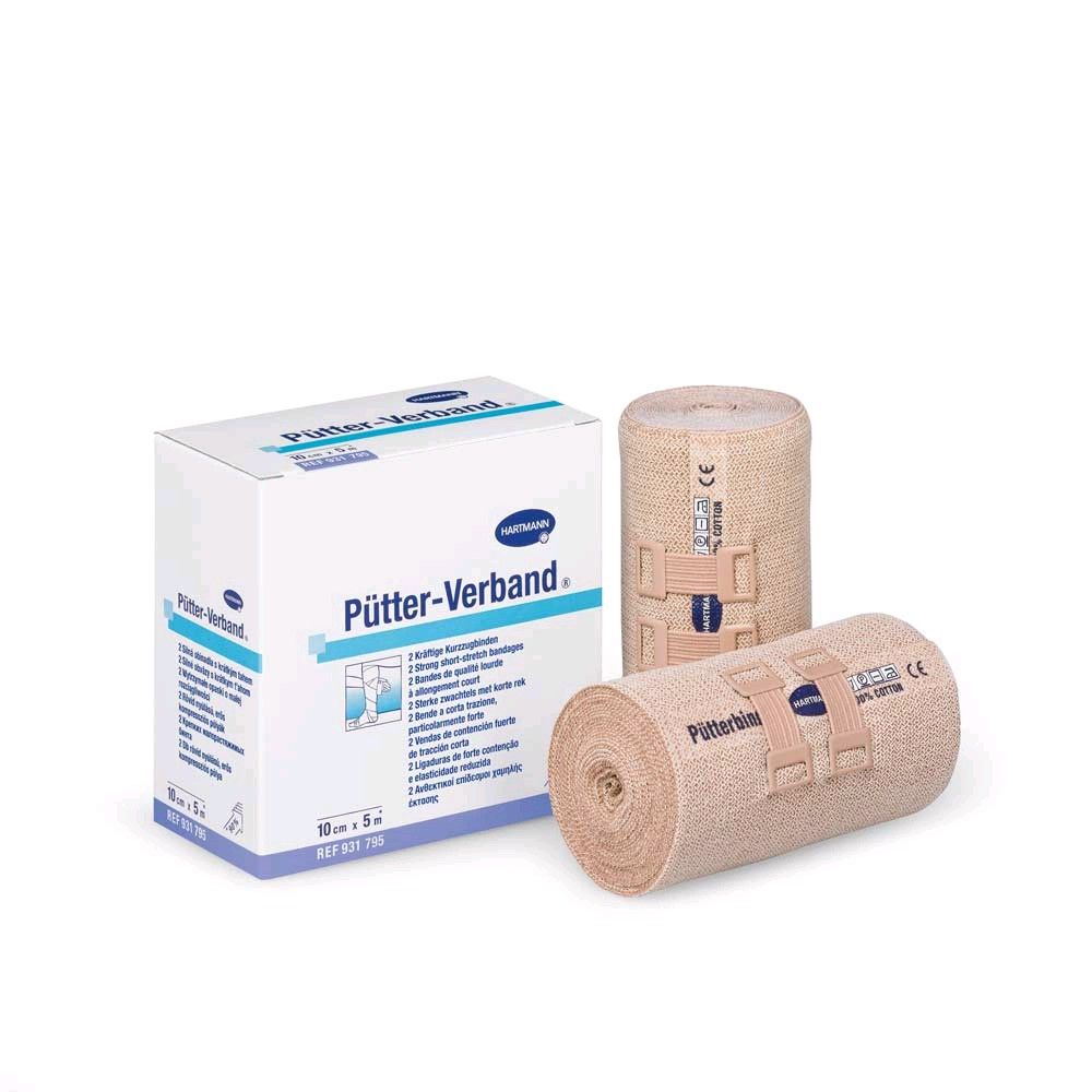 Putter-Verband® Hartmann, short-stretch bandage, 2 napkins