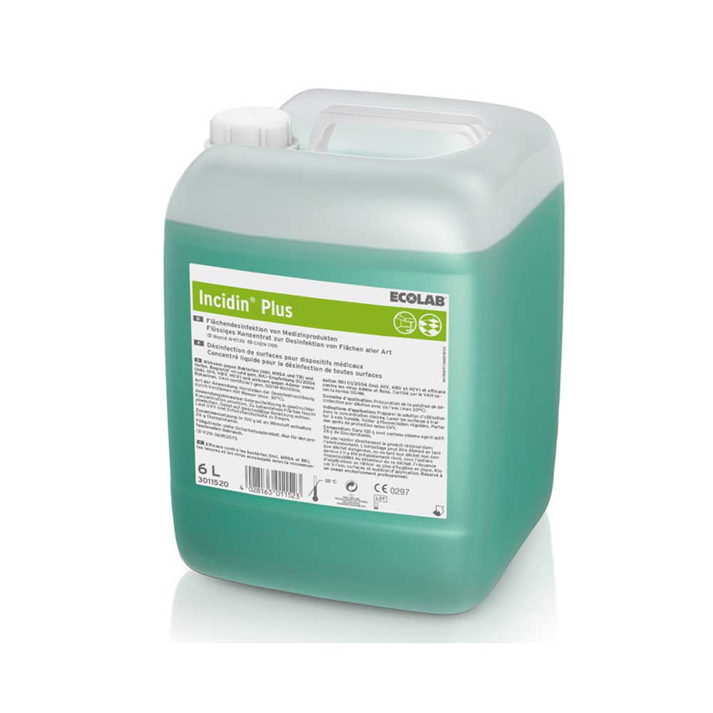 Ecolab Surface Disinfectant Incidin Plus, aldehyde-free, Sizes