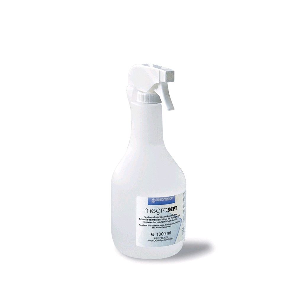 megroSept Surface Disinfectant by megro, 1 litre spray bottle