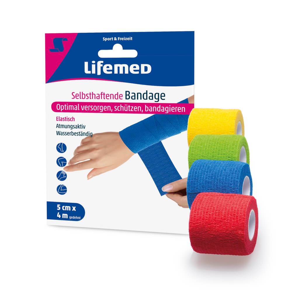 Bandage, self-adhesive, colored, from Lifemed®, 4m x 5cm