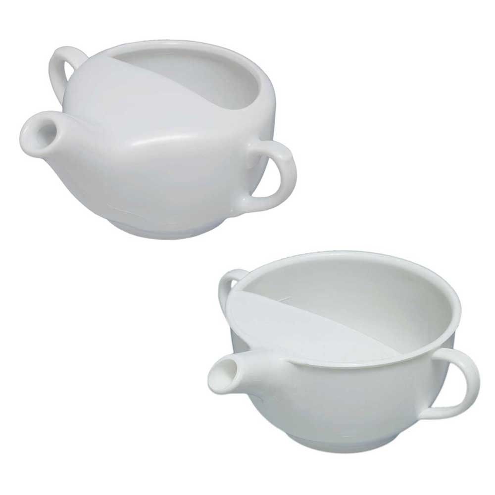 Behrend feeding cup, polypropylene or porcelain, handles, white, 200ml
