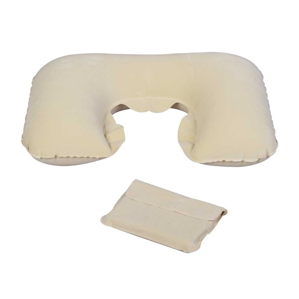 Behrend crescent-shaped cushion, inflatable, case, beige
